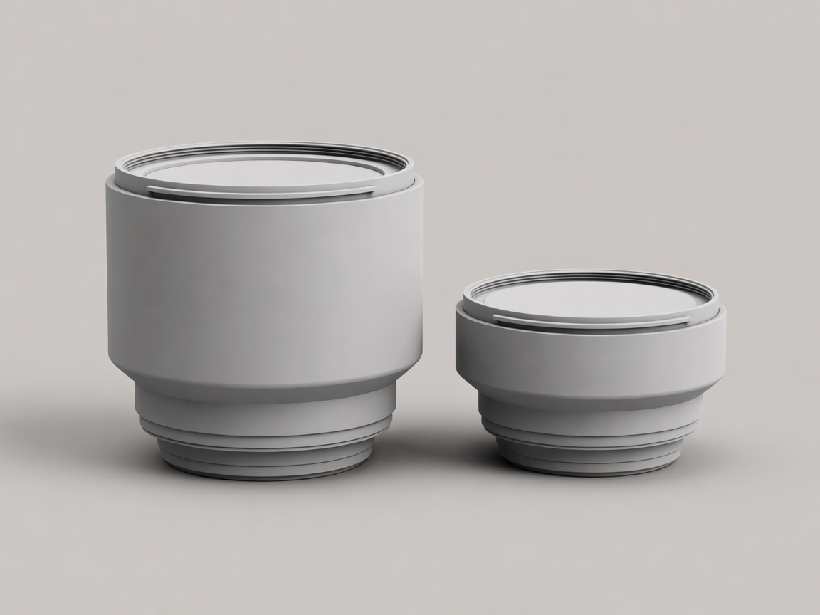 Two camera lenses showing the difference in diameter